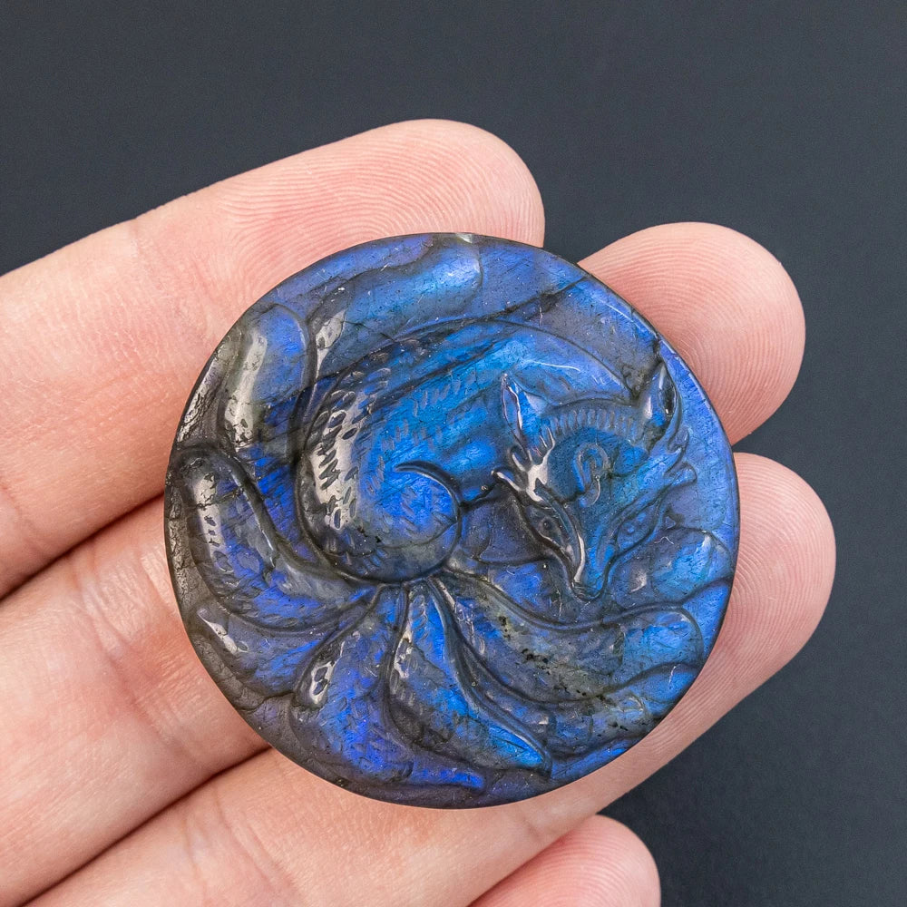 Blue Labradorite Fox Plate-ToShay.org