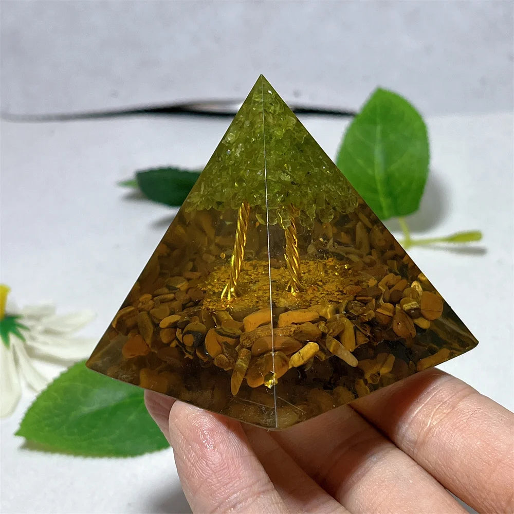 Energy Tiger Eye Pyramid Tree-ToShay.org