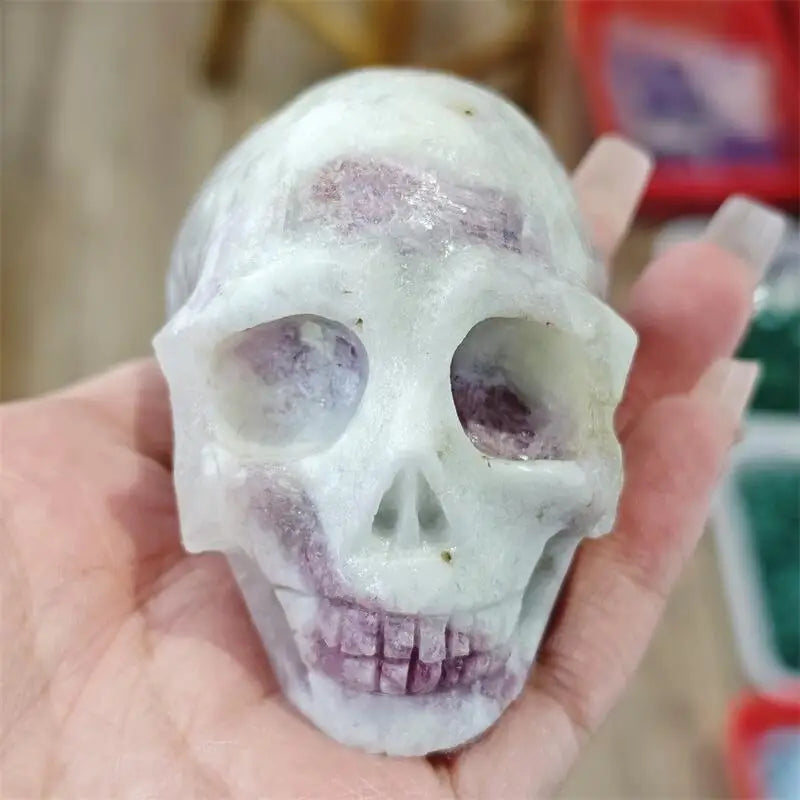 Pink Tourmaline Skull-ToShay.org