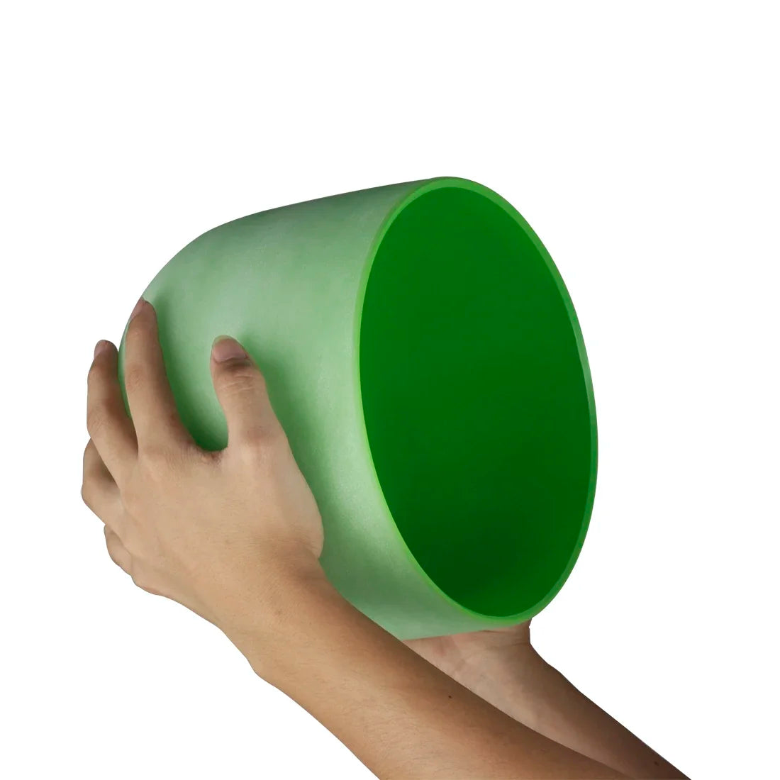 Green Frosted Crystal Singing Bowl-ToShay.org