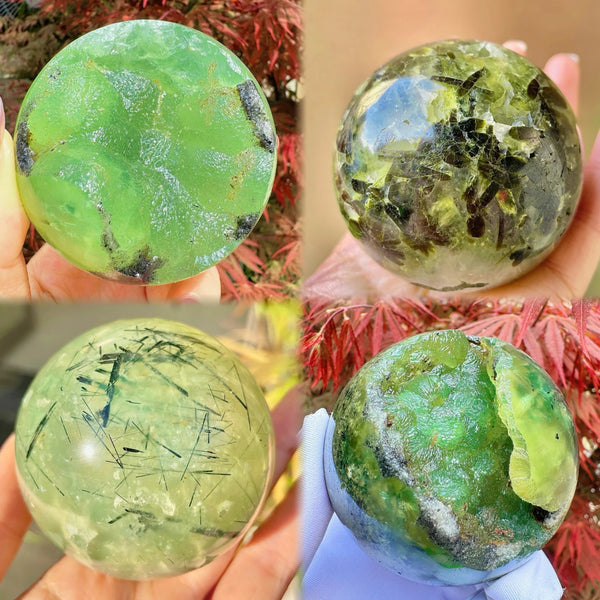 Green Grape Agate Balls-ToShay.org