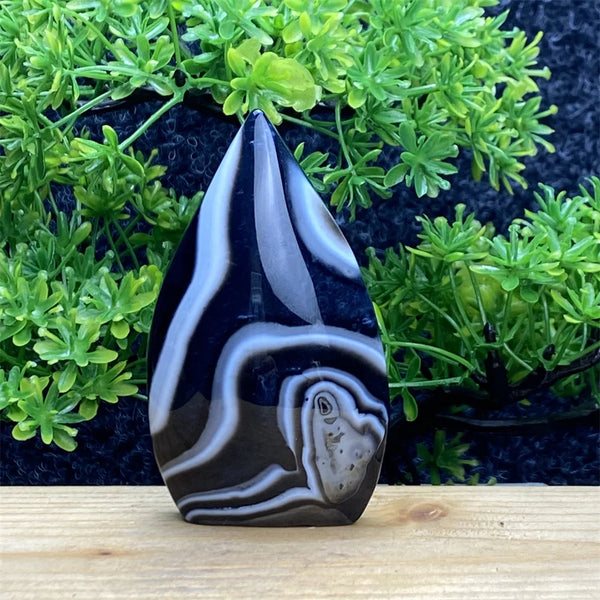 Black Silk Agate Torch-ToShay.org
