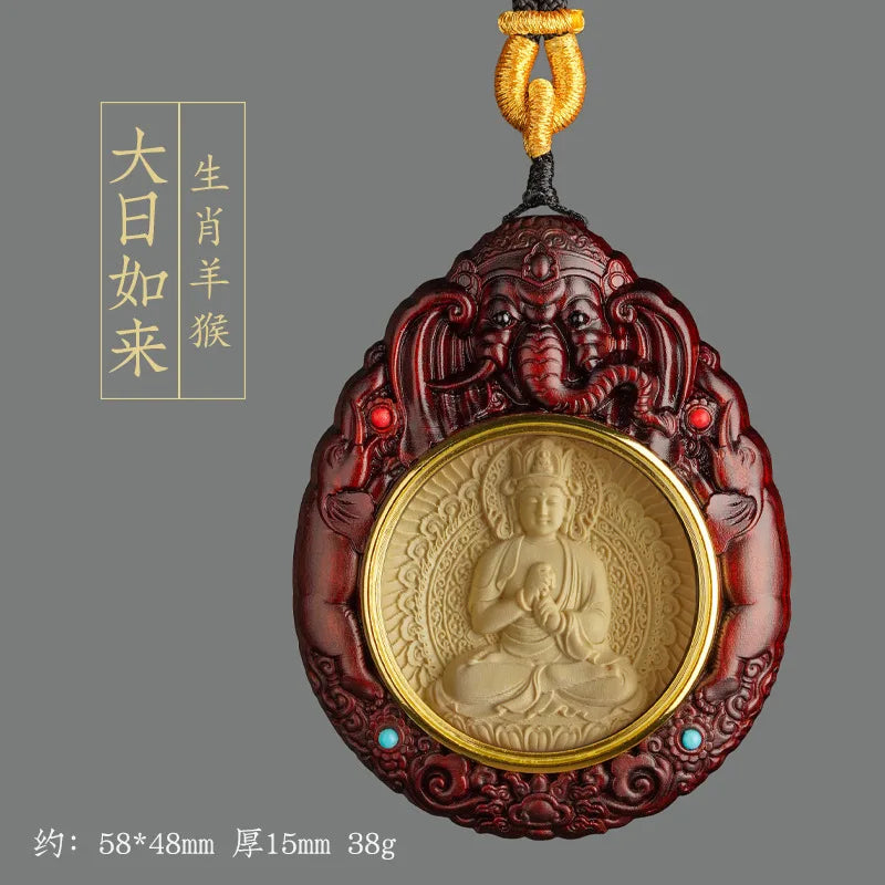 Rosewood Buddha Pendant-ToShay.org