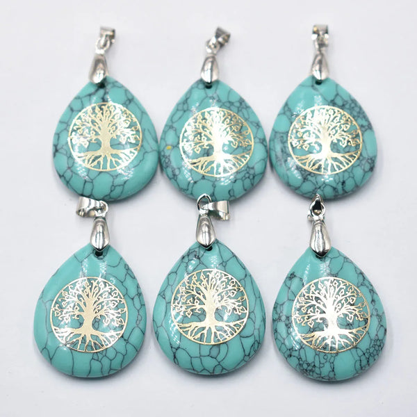 Mixed Crystal Tree Pendant-ToShay.org