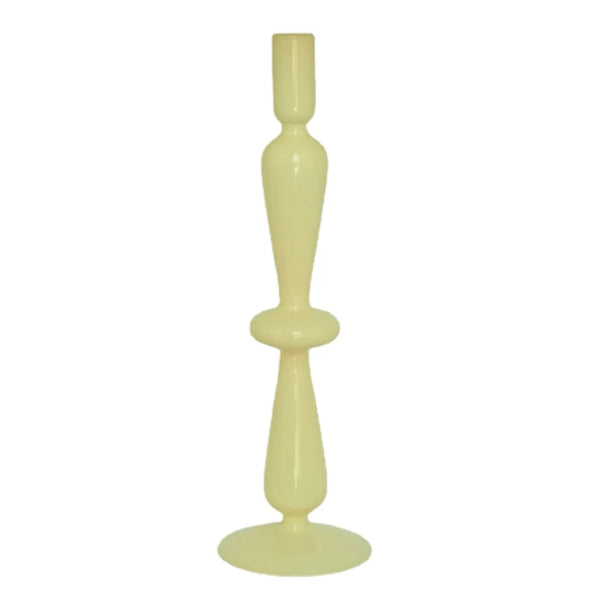 Glass Yellow Candlestick Holder-ToShay.org