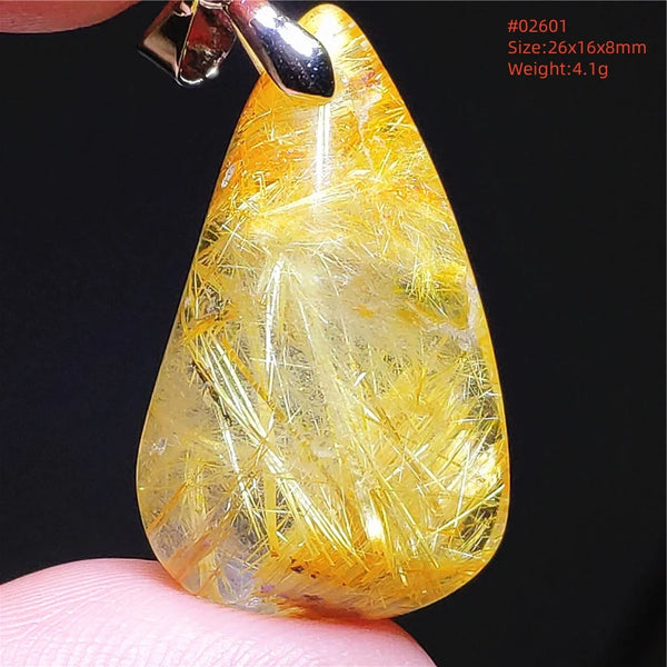 Gold Rutilated Quartz Pendant-ToShay.org