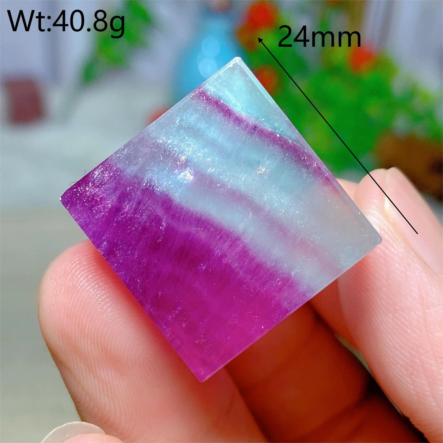 Rainbow Fluorite Cube-ToShay.org