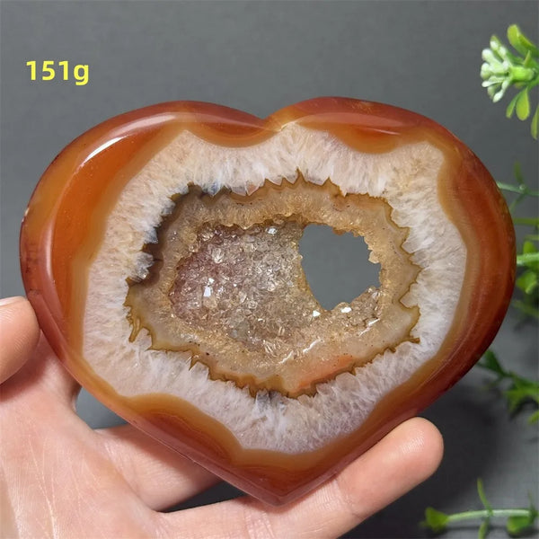 Red Agate Geode Heart-ToShay.org