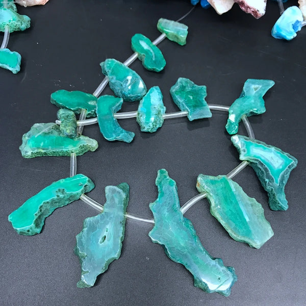 Mixed Raw Agate Beads-ToShay.org