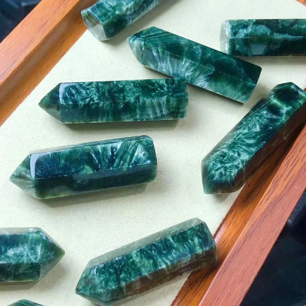 Green Seraphinite Crystal Point-ToShay.org