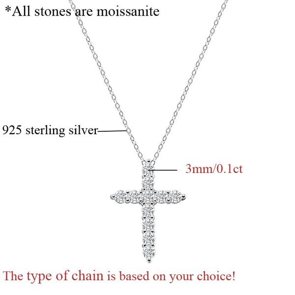 Silver Diamond Cross Pendant-ToShay.org
