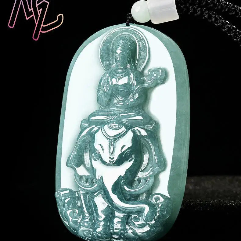 Blue Jadeite Samantabhadra-ToShay.org