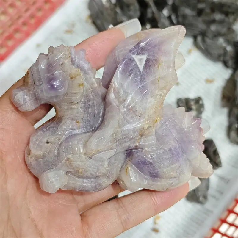 Purple Amethyst Flying Dragon-ToShay.org