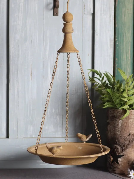 Cast Iron Hanging Bird Tray-ToShay.org