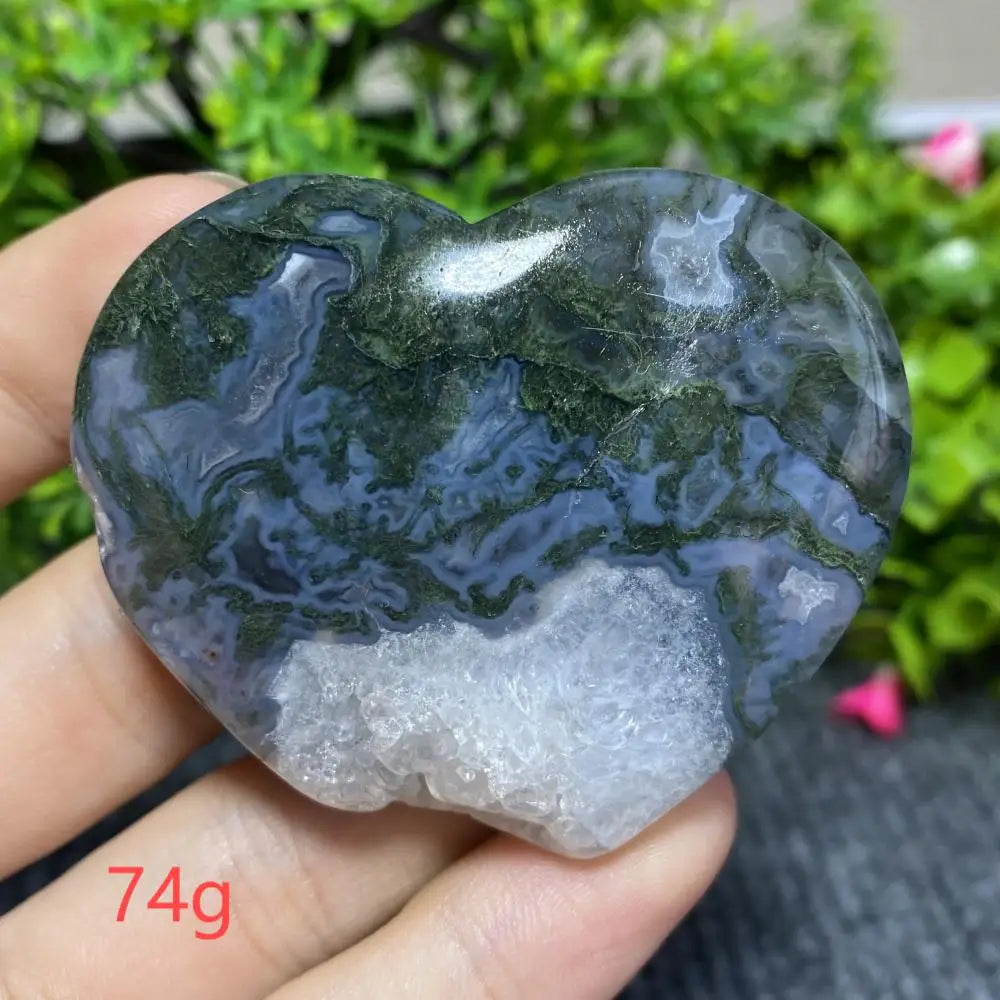 Green Moss Agate Heart-ToShay.org