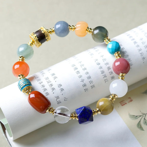 Mixed Crystal Bead Bracelet-ToShay.org