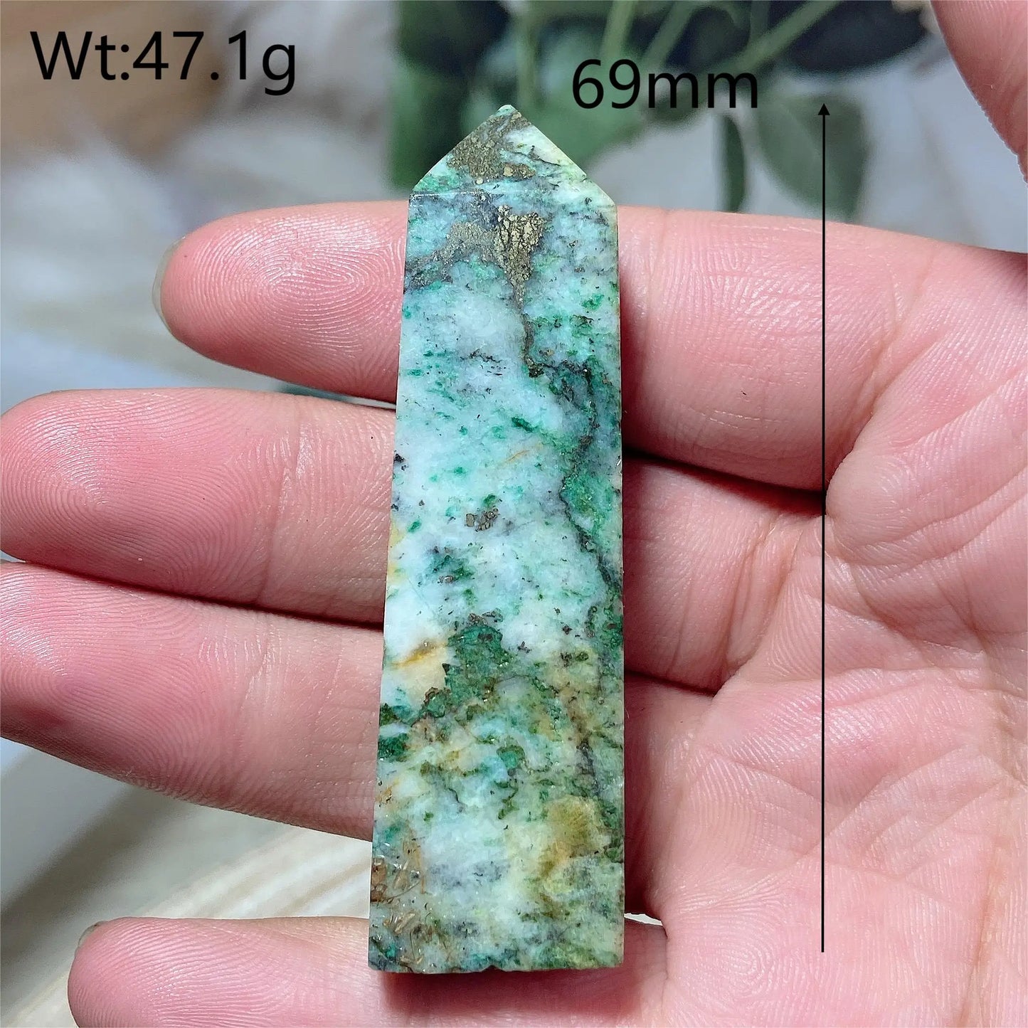 Blue Dioptase Pyrite Tower-ToShay.org