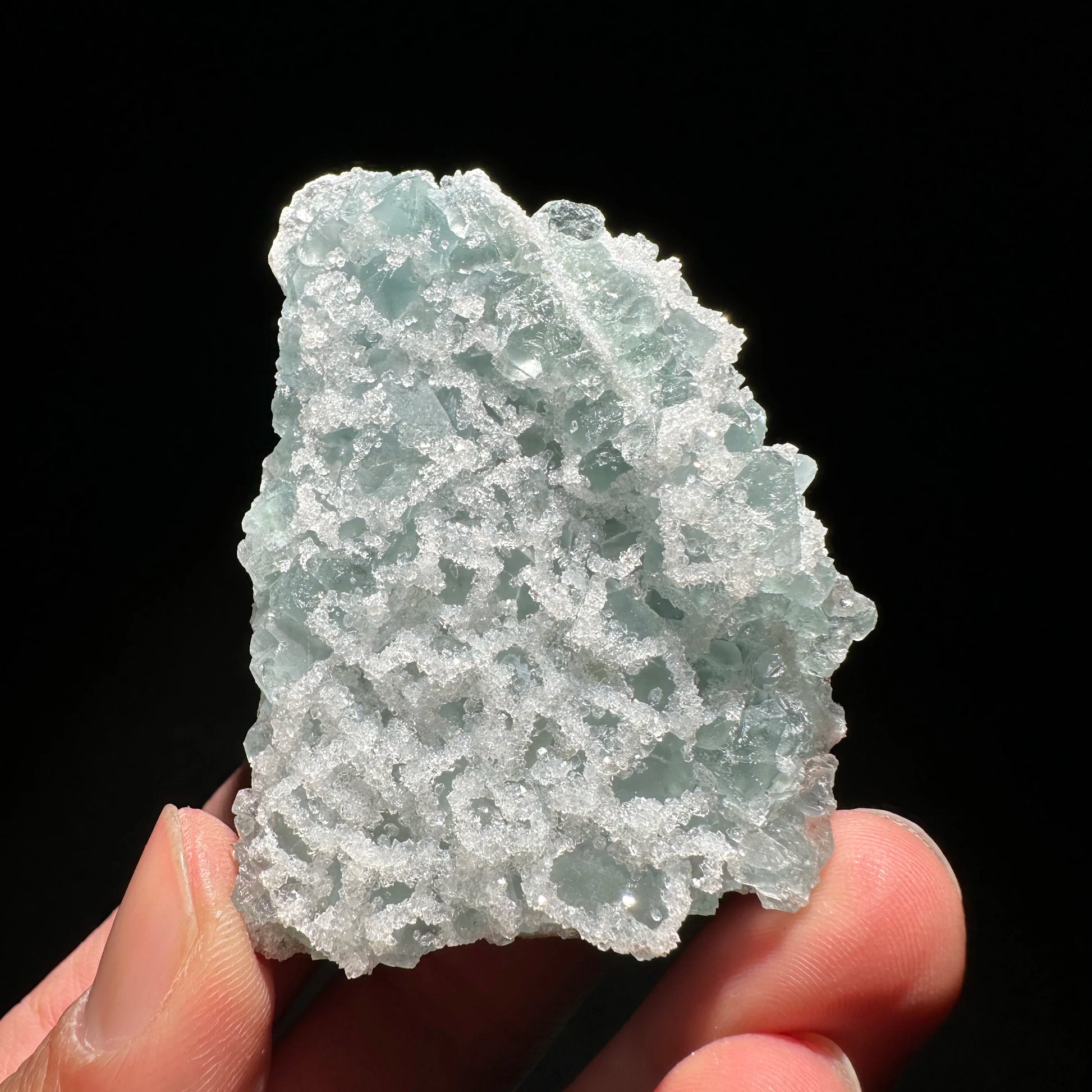 Green Sugar Fluorite Cluster-ToShay.org