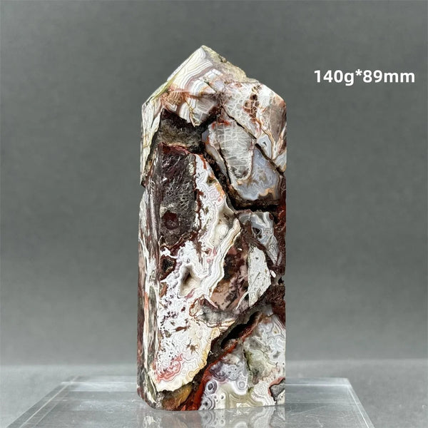 Red White Agate Obelisk-ToShay.org