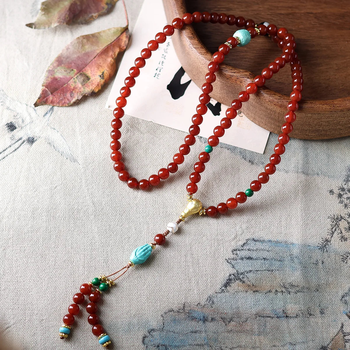 Red Agate Buddha Beads-ToShay.org