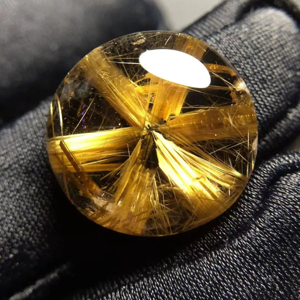 Gold Rutilated Quartz Pendant-ToShay.org