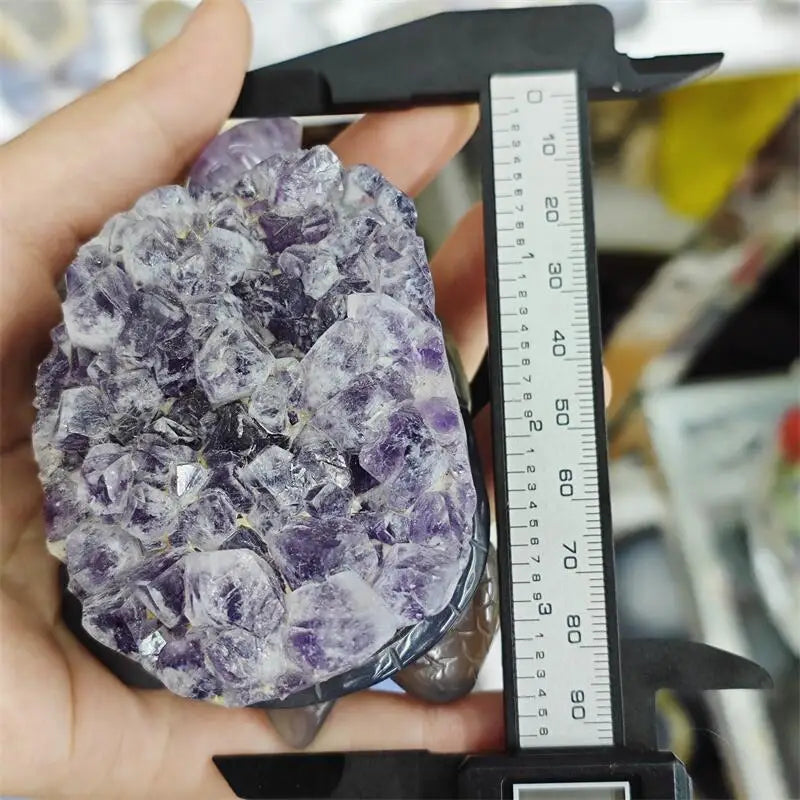 Purple Amethyst Cluster Turtle-ToShay.org