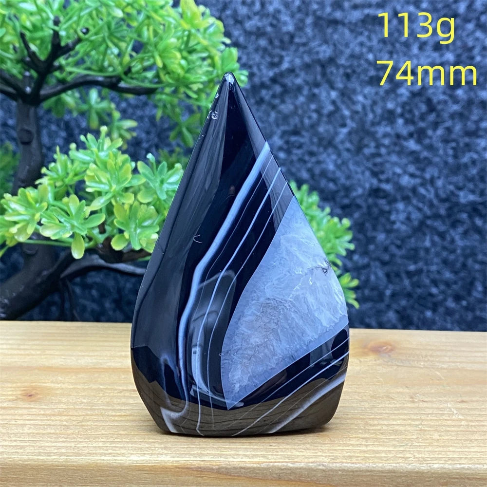 Black Silk Agate Torch-ToShay.org