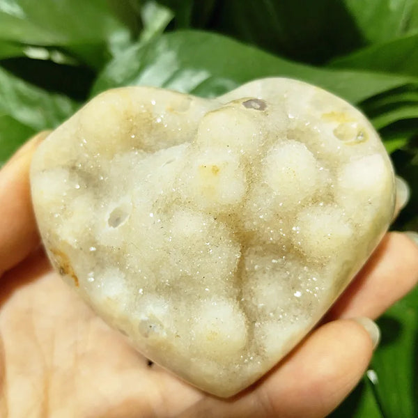 Yellow Crystal Druzy Heart-ToShay.org
