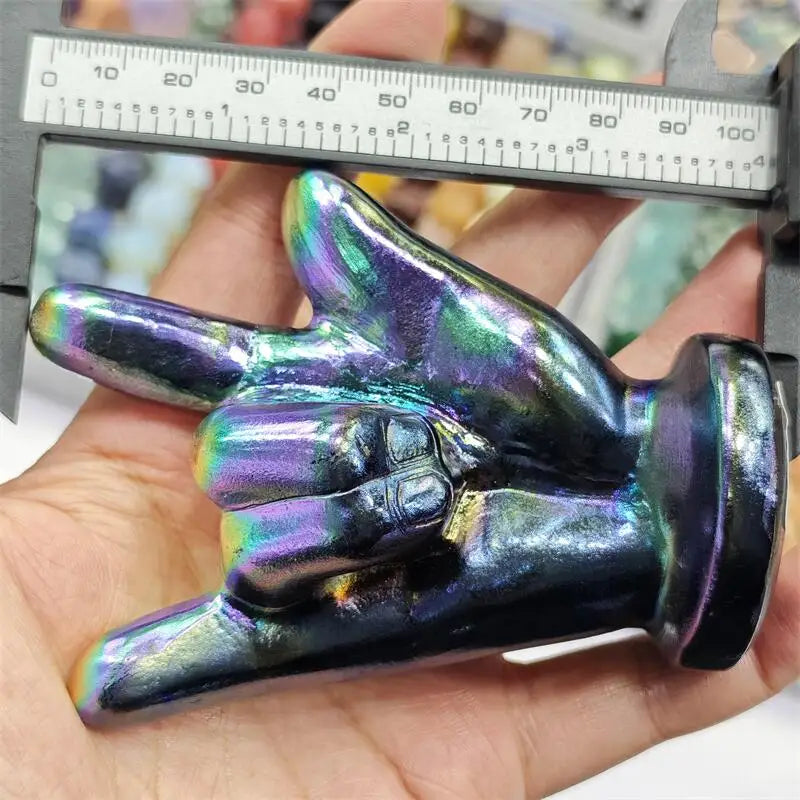Purple Aura Quartz Hand-ToShay.org