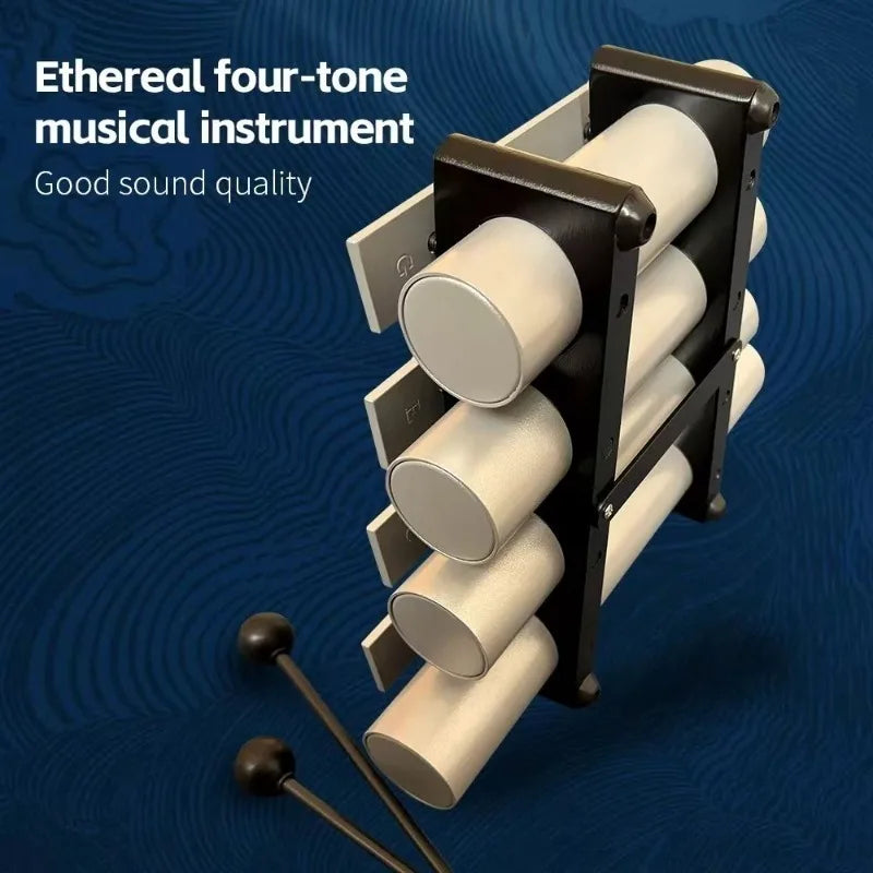 4 Tone Aluminum Alloy Xylophone Adult Beginner Sound Healing Bell Outdoor Meditation Bells Professional Percussion Instruments-ToShay.org