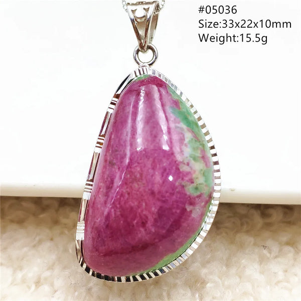 Red Ruby Zoisite Pendant-ToShay.org