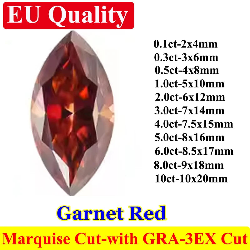 Red Garnet Faceted Diamonds-ToShay.org