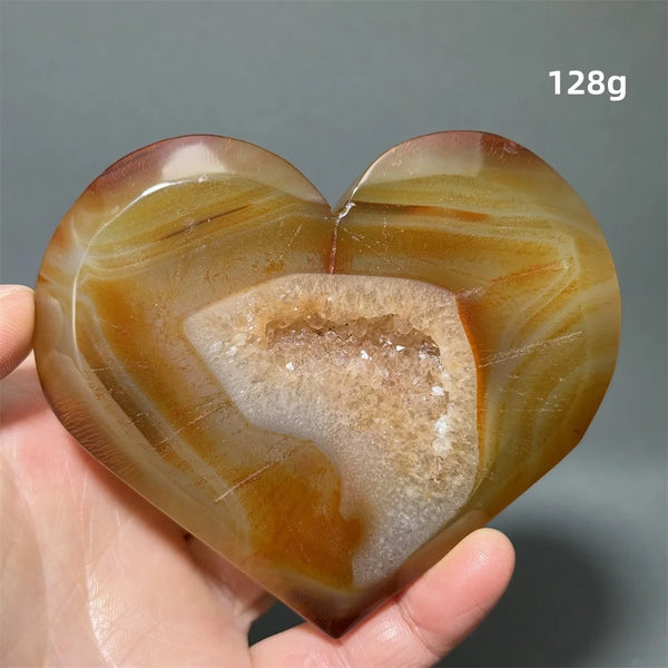 Red Agate Geode Heart-ToShay.org