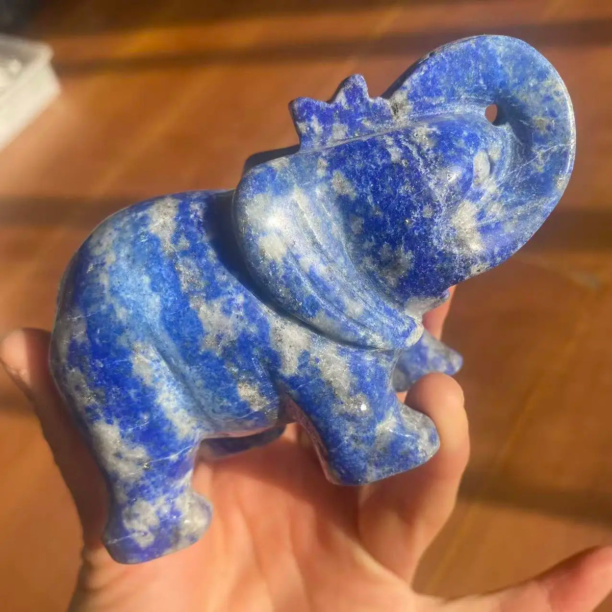 Blue Lapis Lazuli Elephant-ToShay.org
