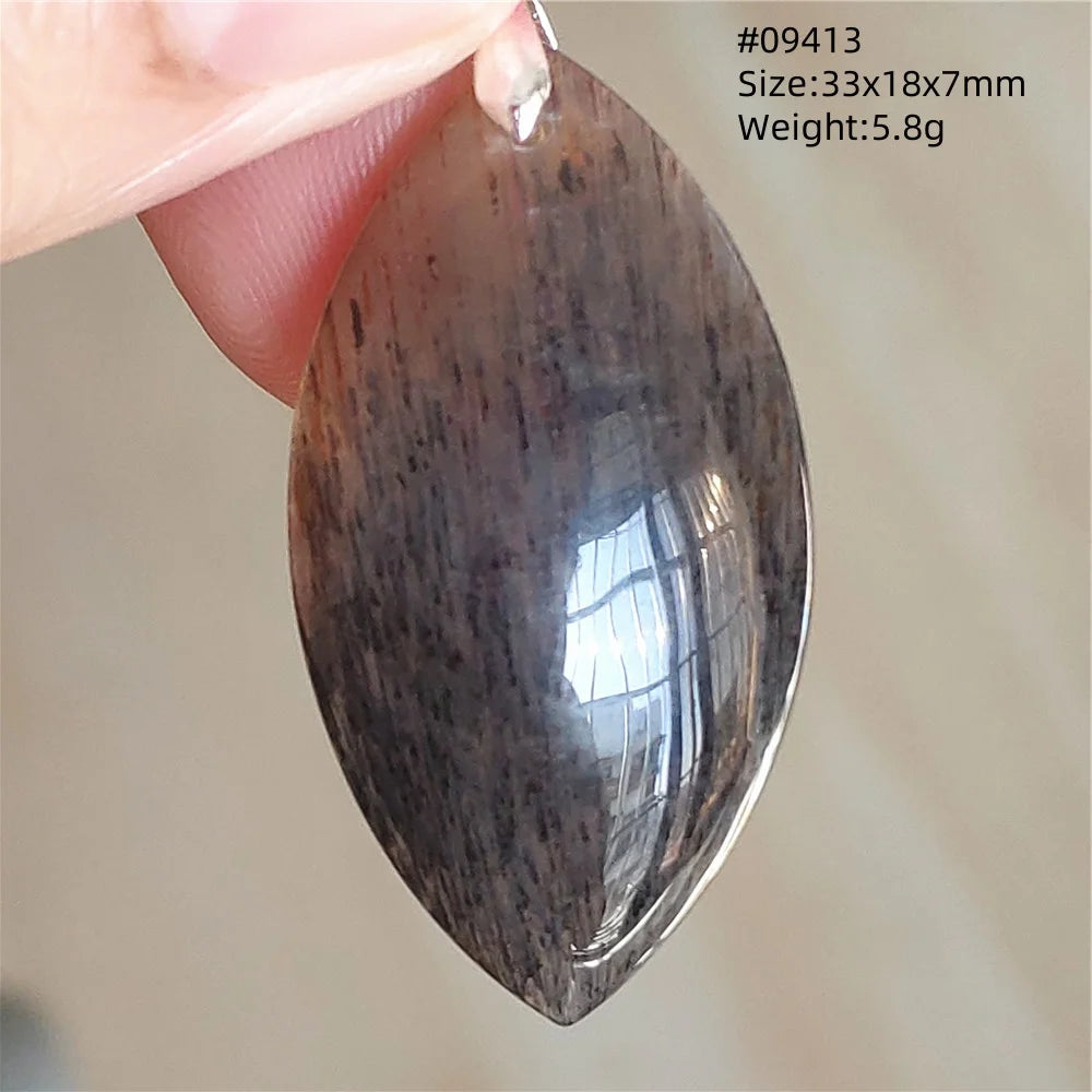 Black Moonstone Sunstone Pendant-ToShay.org
