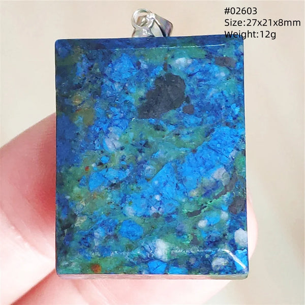 Blue Azulite Malachite Pendant-ToShay.org