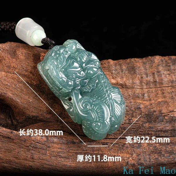 Blue Jadeite Pixiu Pendant-ToShay.org