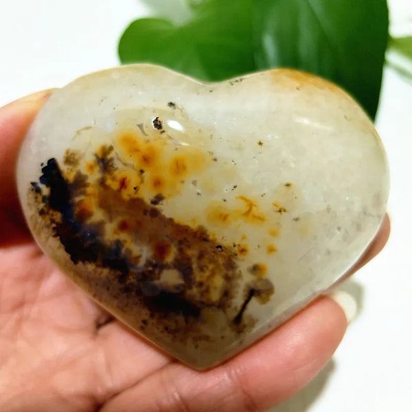 Yellow Moss Agate Heart-ToShay.org