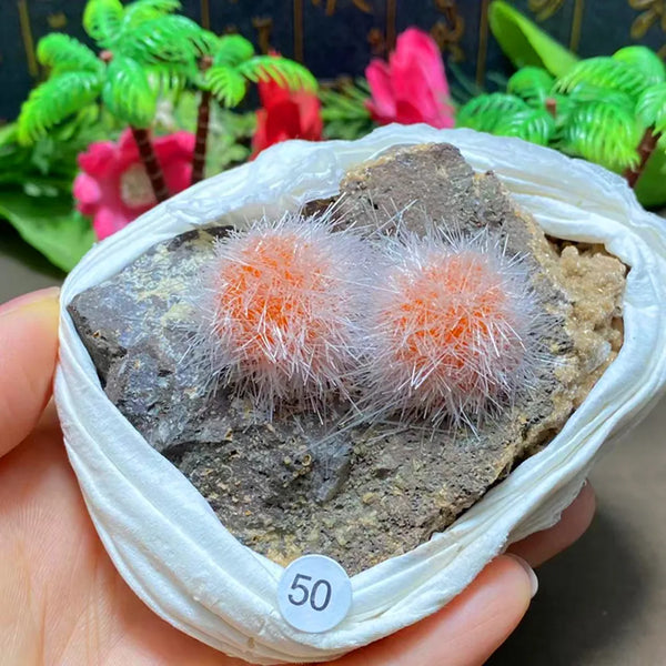 Orange Zeolite Mineral Crystal-ToShay.org