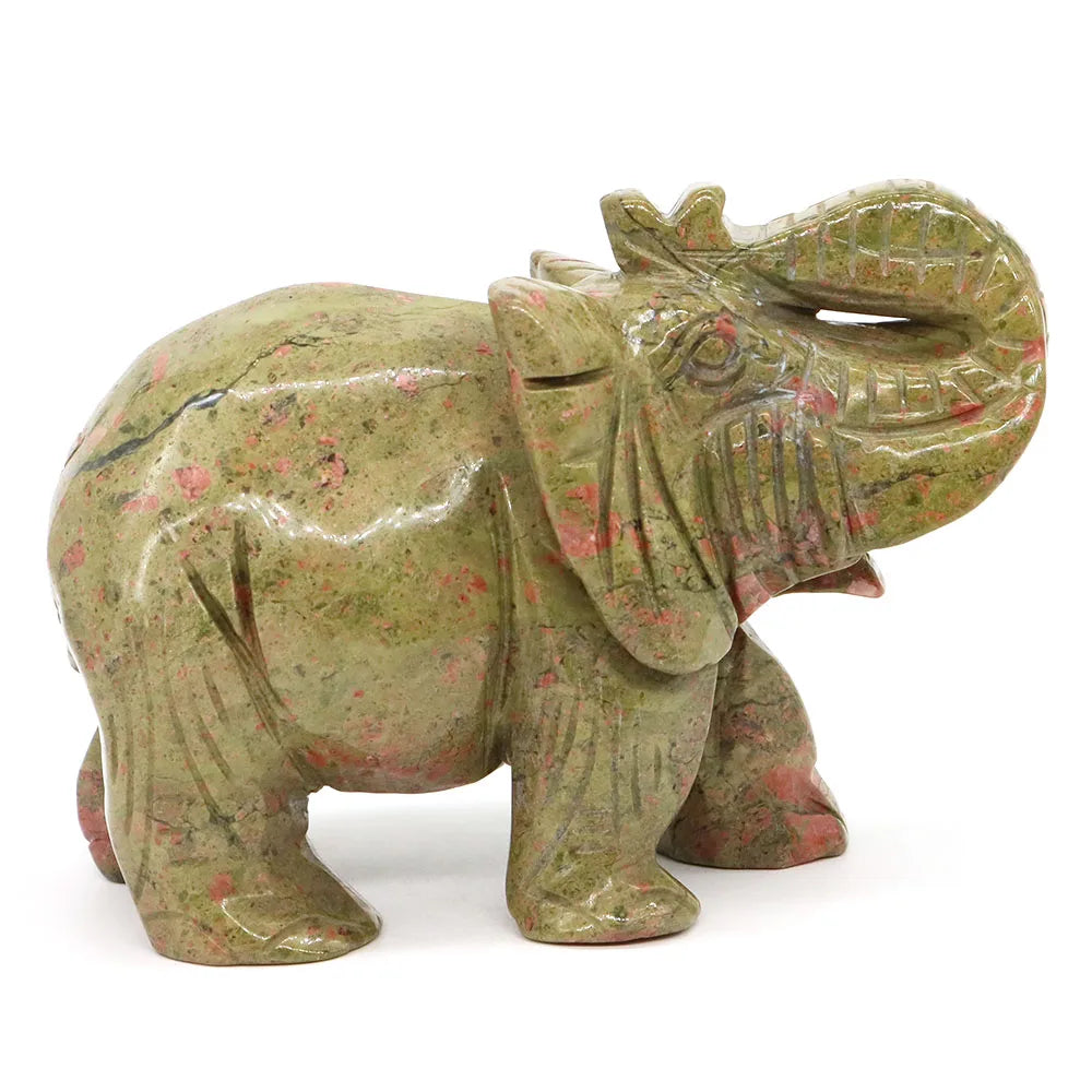 Green Unakite Elephant-ToShay.org