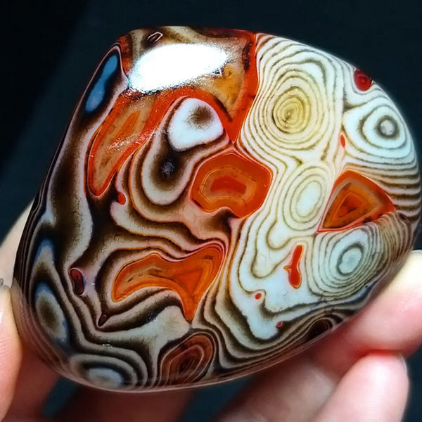 Red Silk Banded Lace Agate-ToShay.org