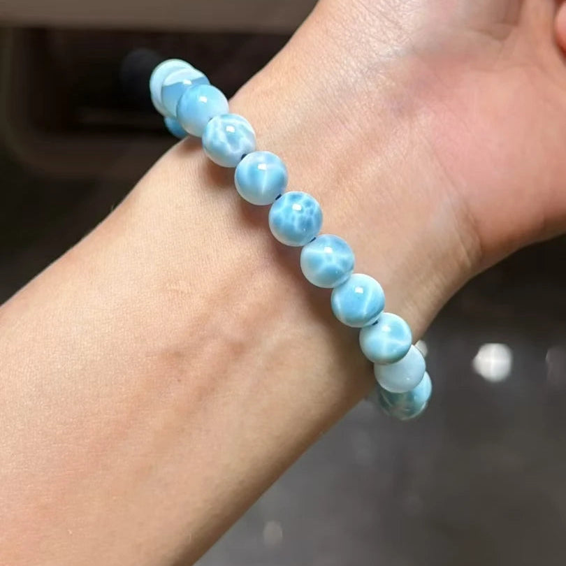 Blue Larimar Bead Bracelet-ToShay.org