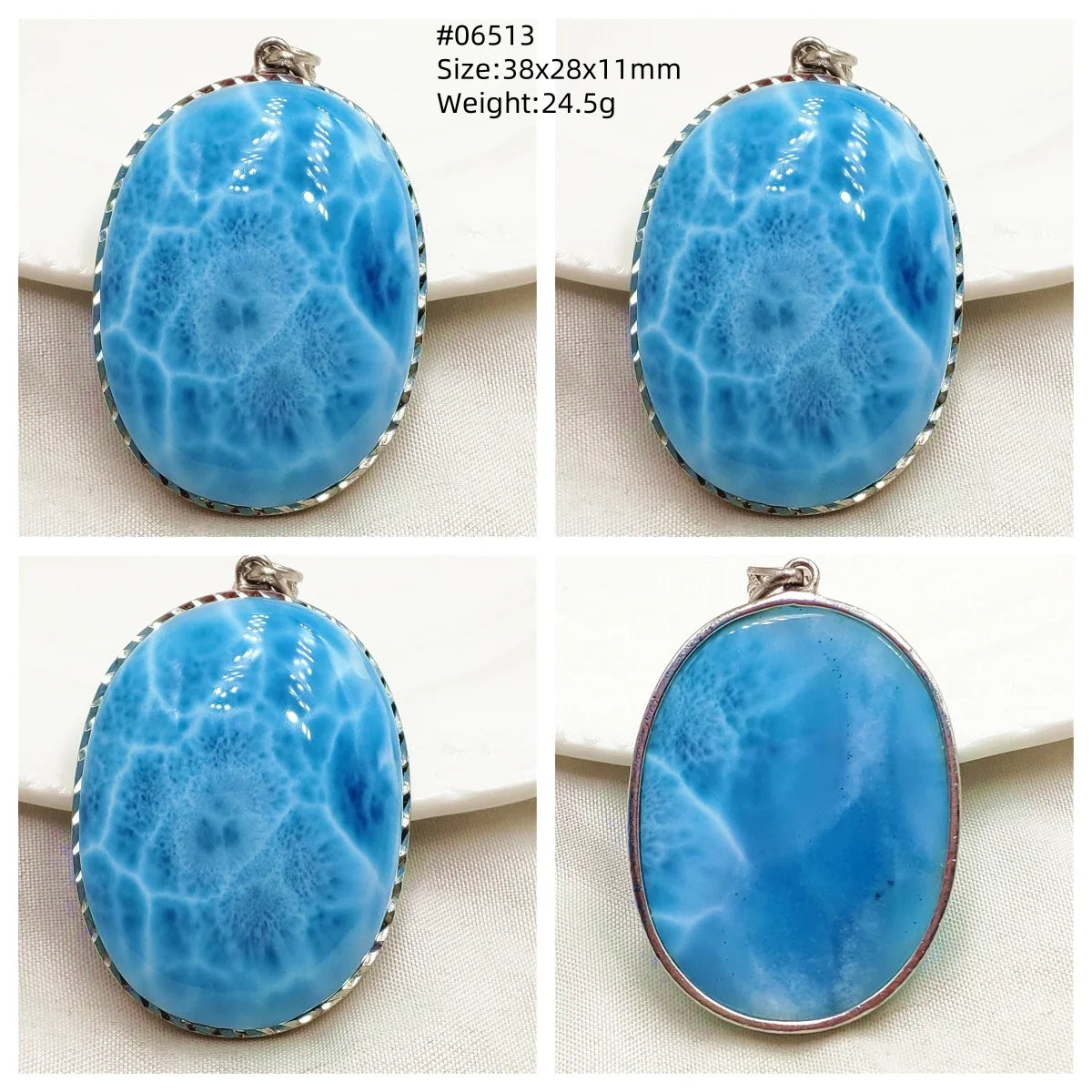 Blue Larimar Pendant-ToShay.org