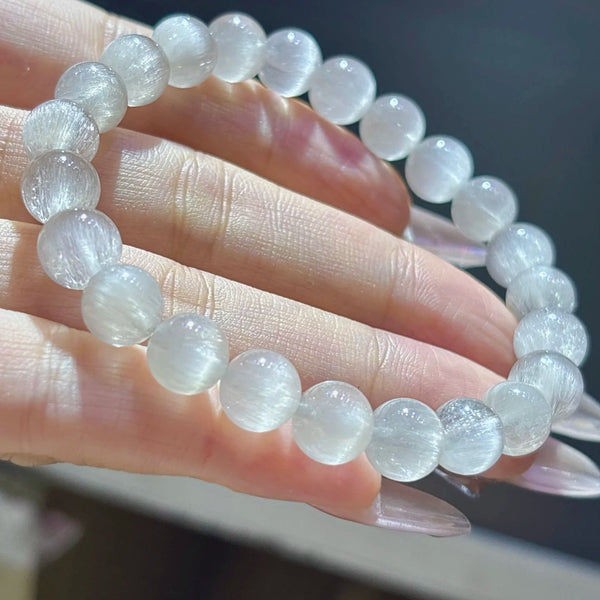 White Rutilated Quartz Bracelet-ToShay.org