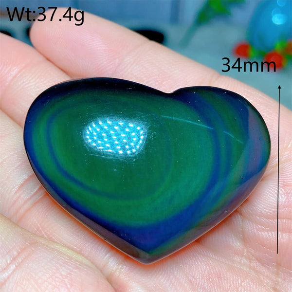 Rainbow Obsidian Heart-ToShay.org