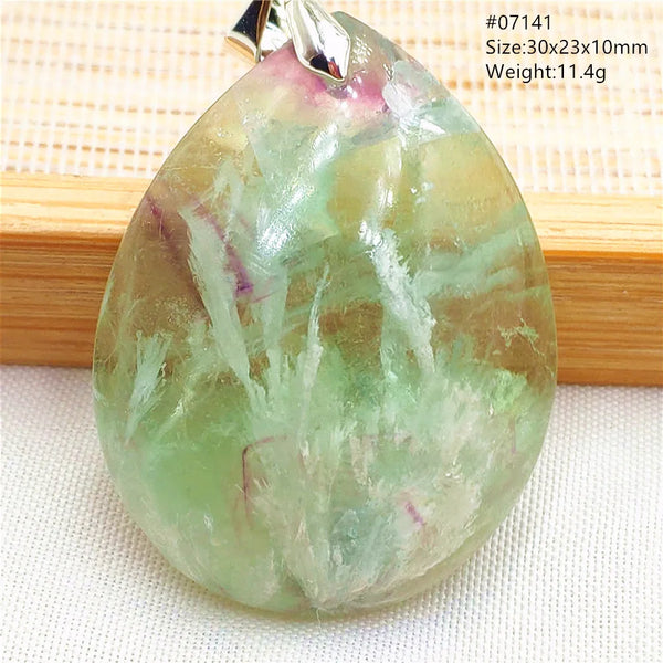 Green Blue Fluorite Pendant-ToShay.org