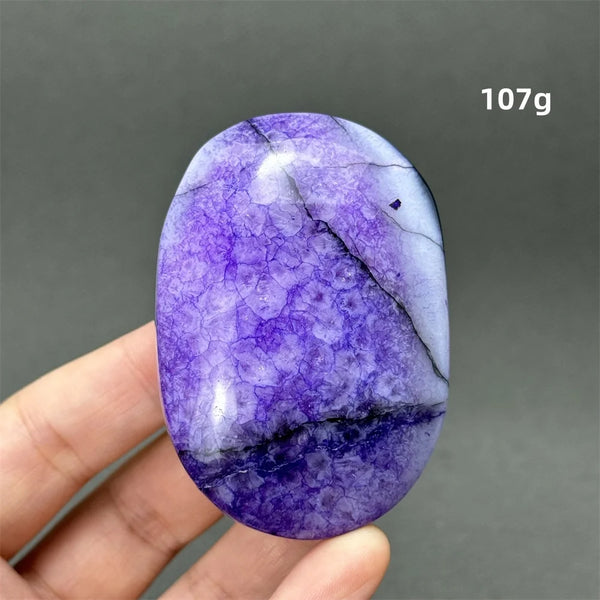 Purple Agate Palm Stone-ToShay.org