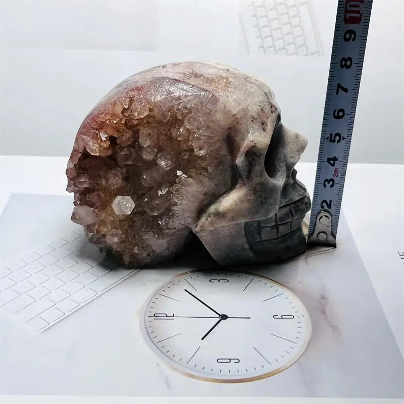 White Crystal Druzy Skull-ToShay.org