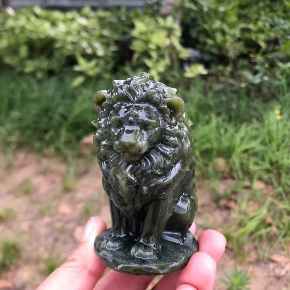 Green Ophiolite Rock Lion-ToShay.org