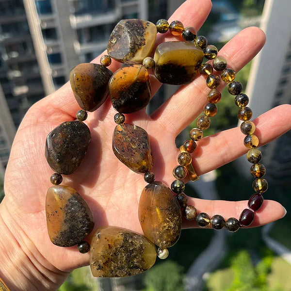 Yellow Amber Necklace-ToShay.org